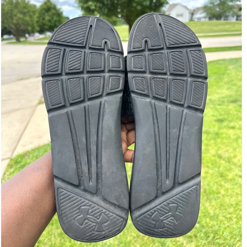 Under Armour Men's Ignite Ansa Logo Slide Sandals Size 13 Black White